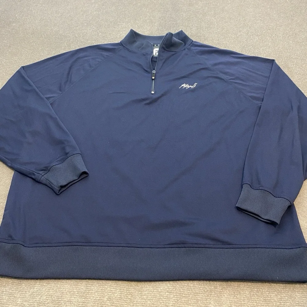 Footjoy Golf Performance Sweater Zip Mens XL Kokopelli Golf Club Stretch Nylon